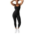 thumbnail image 1 of YITTY Active Women's UltraLuxe Built-In Bra Onesie, Athleisure, 4-Way-Stretch, Iconic Black, S, 7/8 Length, 1 of 6