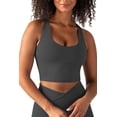 thumbnail image 1 of YITTY Active Women's UltraLuxe Built-in Bra Tank Top, Athleisure, 4-Way-Stretch, Onyx, L, 1 of 7