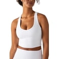thumbnail image 1 of YITTY Active Women's UltraLuxe Built-in Bra Tank Top, Athleisure, 4-Way-Stretch, True White, M, 1 of 6