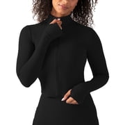 YITTY Active Women's and Women's Plus UltraLuxe Cropped Full Zip Jacket, Athleisure, 4-Way-Stretch, Thumbholes, Sizes XS-4X