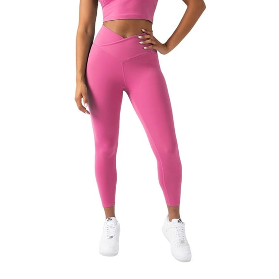 YITTY Active Women's UltraLuxe Crossover High-Waist Legging, Athleisure, 4-Way-Stretch, Beach Party, M, 7/8 Length