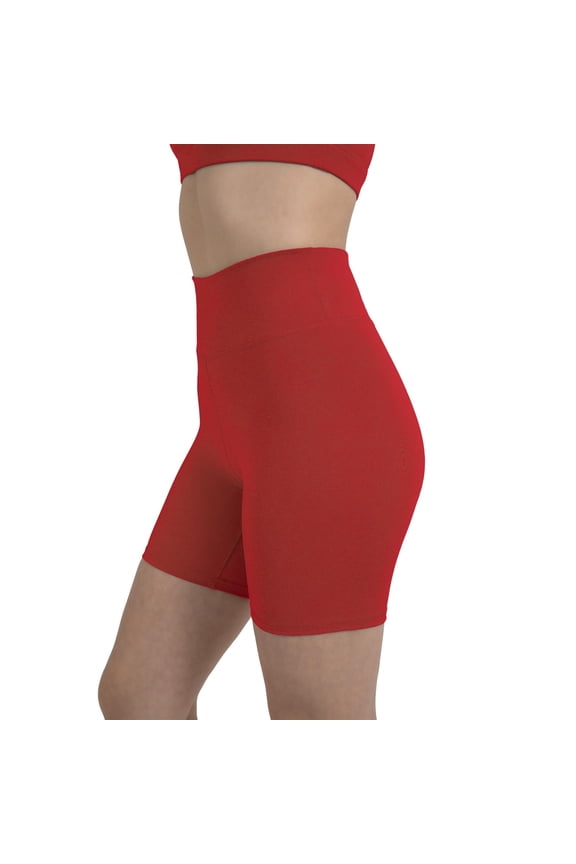Active Women's UltraLuxe High Waist Biker Shorts – 3''/6'' Squat Proof, Tummy Control, Compression, Heated Red, M, 6"