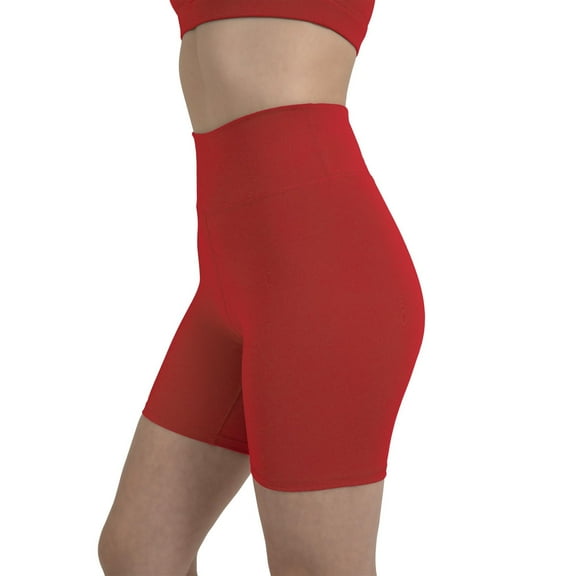 YITTY Active Women's UltraLuxe High Waist Biker Shorts – 3''/6'' Squat Proof, Tummy Control, Compression, Heated Red, S, 6"