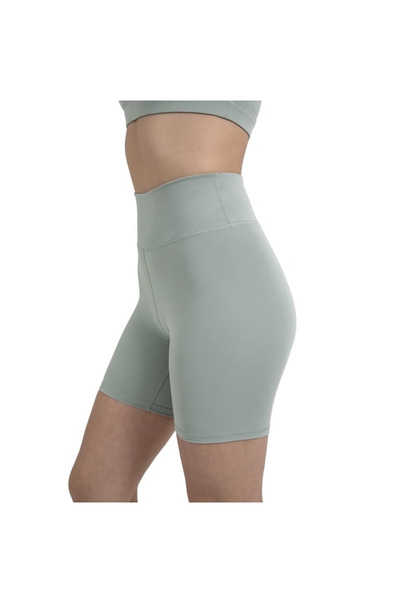 Active Women's UltraLuxe High Waist Biker Shorts – 3''/6'' Squat Proof, Tummy Control, Compression, Sage Grey, XL, 6"