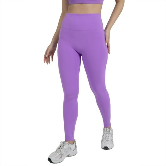 YITTY Active Women's UltraLuxe High-Waist Legging, Athleisure, 4-Way-Stretch, Neon Violet, L, Regular | 27" Inseam