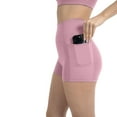thumbnail image 1 of YITTY Active Women's UltraLuxe High Waist Pocket Biker Shorts – 3"/6" Tummy Control, Compression, Breathable & Activewear, Pink Sorbet, XXL/1X, 3", 1 of 7