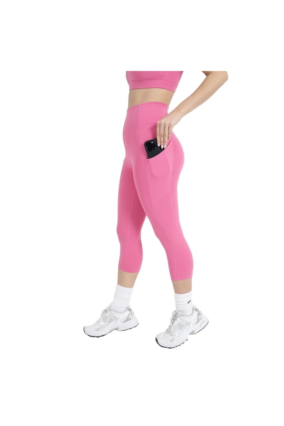 Active Women's UltraLuxe High-Waist Pocket Legging, Athleisure, 4-Way-Stretch, Beach Party, S, Capri | 19" Inseam