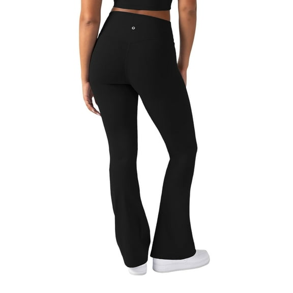 YITTY Active Women's UltraLuxe Kick Flare High Waist Legging, Athleisure, 4-Way-Stretch, Iconic Black, M, Regular | 32" Inseam