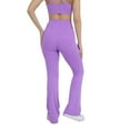 thumbnail image 1 of YITTY Active Women's UltraLuxe Kick Flare High Waist Legging, Athleisure, 4-Way-Stretch, Neon Violet, XL, Short | 30" Inseam, 1 of 7