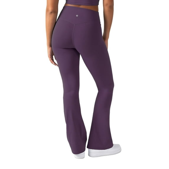 YITTY Active Women's UltraLuxe Kick Flare High Waist Legging, Athleisure, 4-Way-Stretch, Purple Mystique, 2X, Short | 30" Inseam