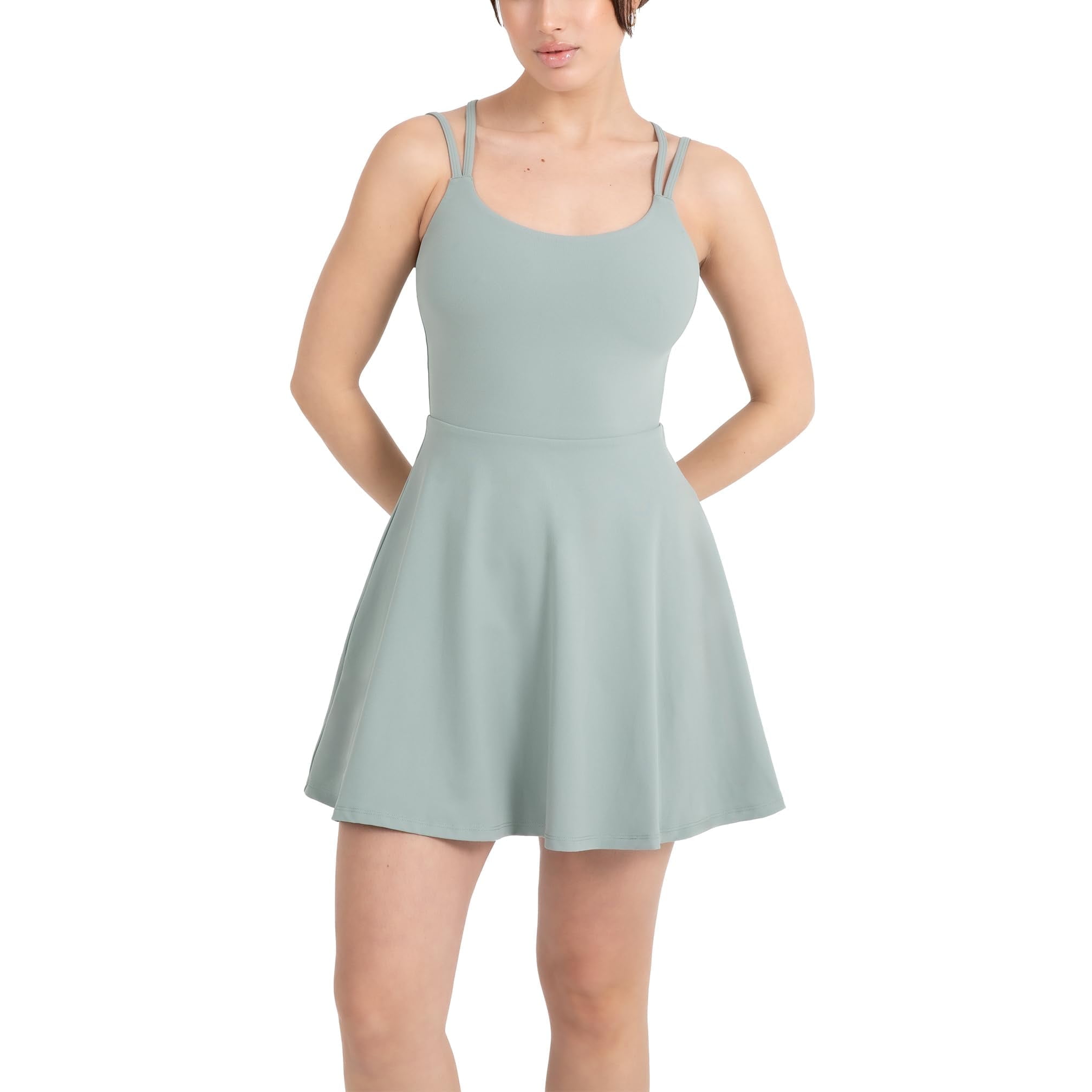 YITTY Active Women's UltraLuxe Strappy Tennis Dress with Built in Short ...