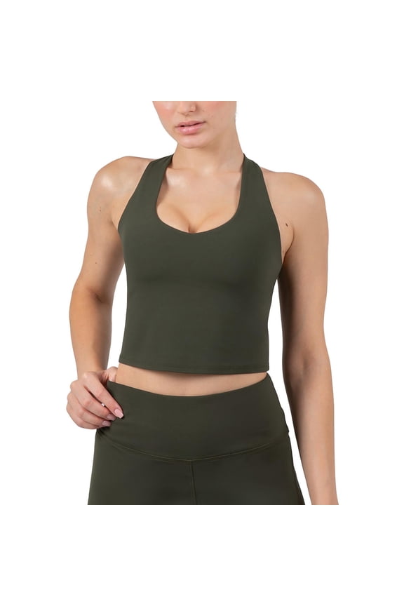 Active Women's and Women's Plus UltraLuxe Built-in Bra Tank Top, Athleisure, 4-Way-Stretch, Sizes XS-4X