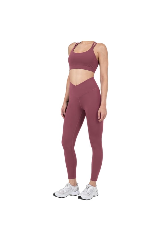 Active Women's Ultraluxe Crossover High-Waist Legging, Athleisure, 4-Way-Stretch, Moonlight Mauve, XXL, 7/8 Length