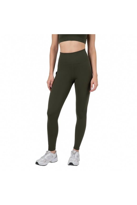 Active Women's Ultraluxe High-Waist Pocket Legging, Athleisure, 4-Way-Stretch, Dark Olive , XXL, Regular | 27" Inseam