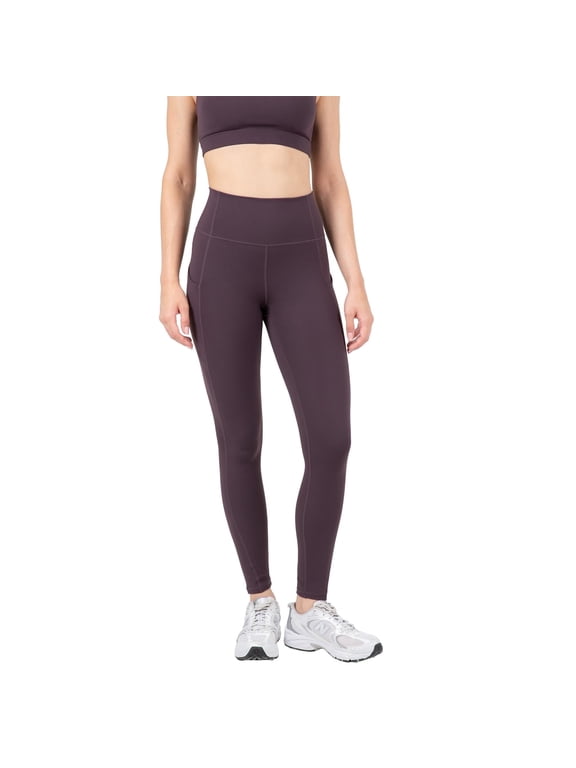 Active Women's Ultraluxe High-Waist Pocket Legging, Athleisure, 4-Way-Stretch, Deep Plum , 2X, Regular | 27" Inseam