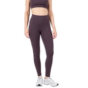 YITTY Active Women's Ultraluxe High-Waist Pocket Legging, Athleisure, 4-Way-Stretch, Deep Plum , 3X, Short | 25" Inseam