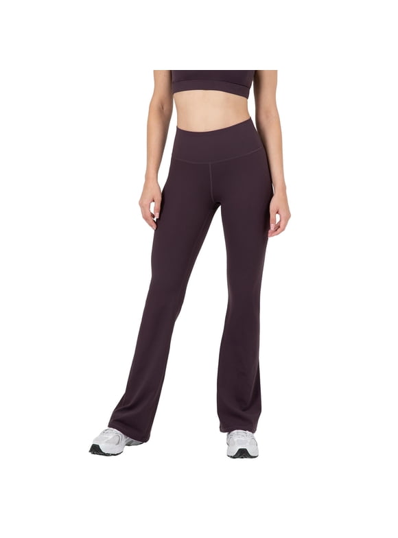 Active Women's Ultraluxe Kick Flare High Waist Legging, Athleisure, 4-Way-Stretch, Deep Plum, XS, Regular | 32" Inseam