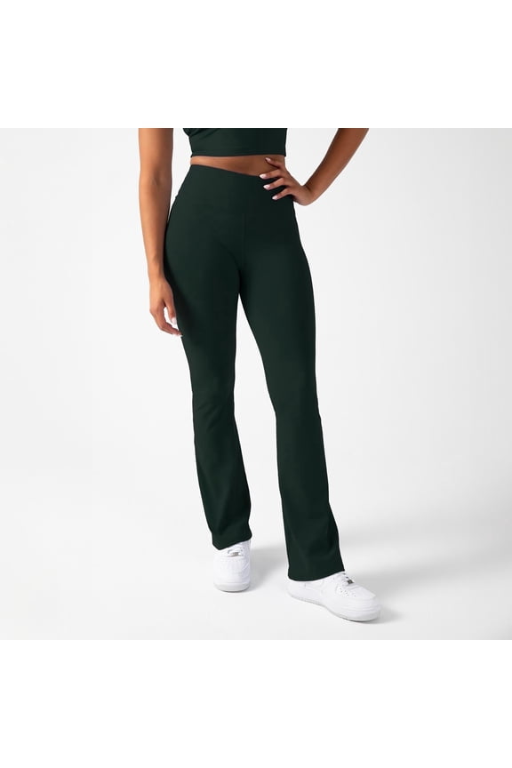 Active Women's Ultraluxe Kick Flare High Waist Legging, Athleisure, 4-Way-Stretch, Everpine, M, Petite | 28" Inseam
