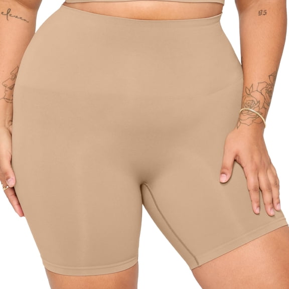 YITTY Nearly Naked Shaping High Waist Short, Taupe, M/L