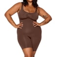 thumbnail image 1 of YITTY Nearly Naked Shaping Mid Thigh Bodysuit, Brown, M/L, 1 of 7