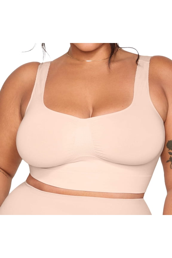 Nearly Naked Shaping Midi Bra, Beige, 1X/2X