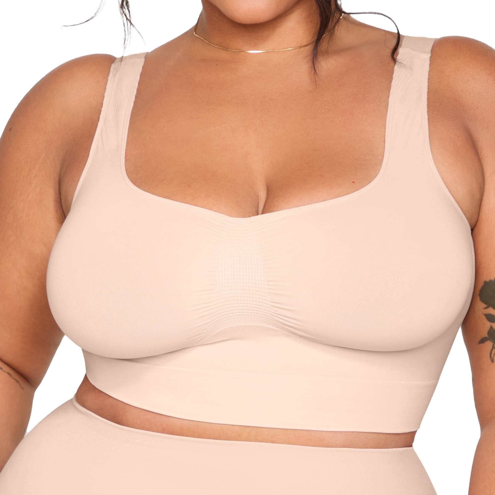 YITTY Nearly Naked Shaping Midi Bra, Beige, XL/XXL