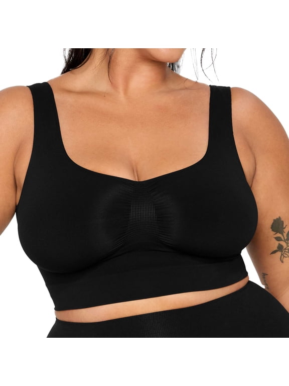 Nearly Naked Shaping Midi Bra, Black, 1X/2X