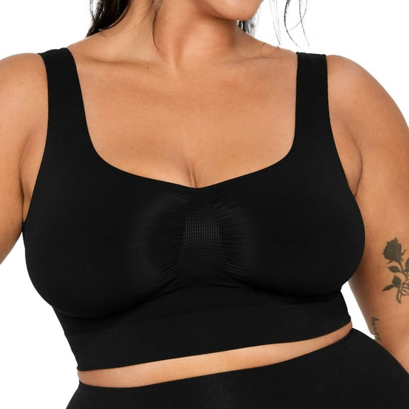 YITTY Nearly Naked Shaping Midi Bra, Black, M/L