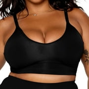 YITTY Nearly Naked Shaping Plunge Bra, Black, 3X/4X