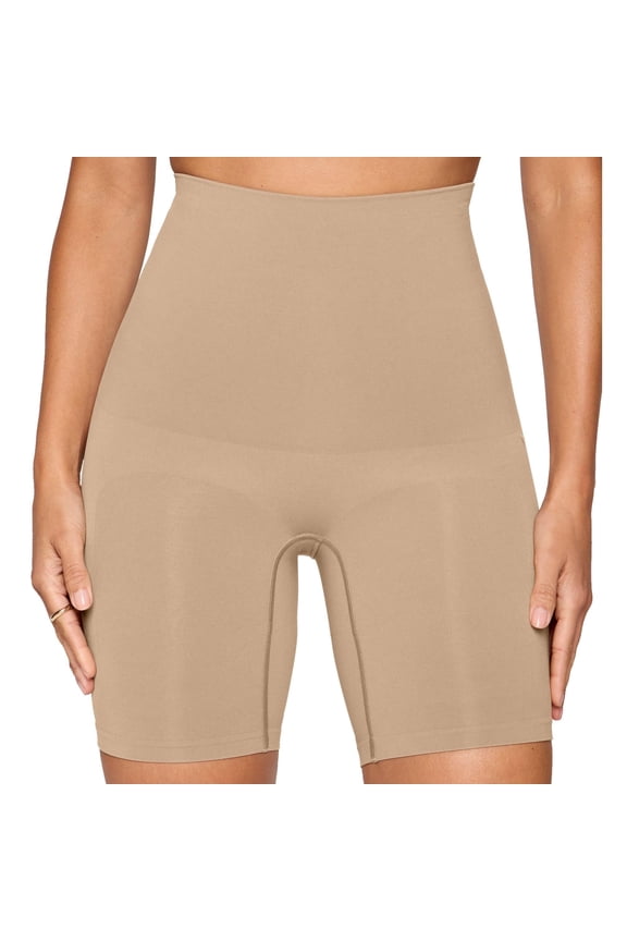 Nearly Naked Shaping Ultra High Waist Booty Lift Short, Taupe, 1X/2X