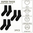 thumbnail image 1 of YITUMU 3 Pairs Women Wool Socks, Warm Wool Socks For Women, Women's Winter Thermal Socks, Womens Cozy Thick Socks, Christmas Gifts For Women Mom Wife Grandma, Size 5.5-8.5, Black, 1 of 9