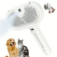 thumbnail image 1 of YITUMU Pet Spray Comb Multi-function Cat Comb Dog Comb Pet One Button Hair Floating Household Cleaning Hair Removal Comb USB Charging, White, 1 of 8