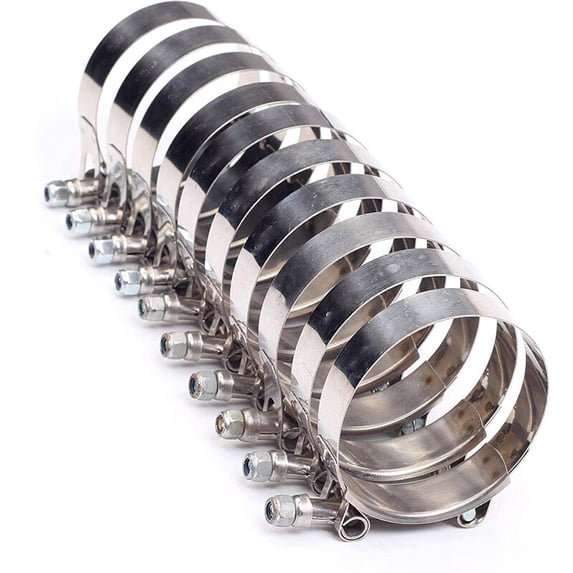 YIUIY 10PCS 3" T-BOLT CLAMP STAINLESS STEEL HOSE TURBO INTAKE INTERCOOLER 83-91MM USA