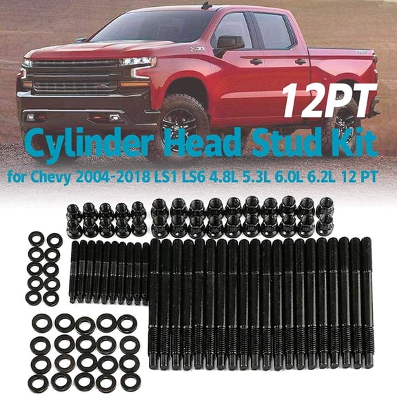 YIUIY 12-Point Cylinder Gasket Head Stud Bolt Kit Compatible with Chevy LS1 LS3 LS6 4.8L 5.3L 5.7L 6.0L 2004-2019 Replacement for 234-4317