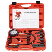 YIUIY 17Pcs Diesel Engine Compression Gauge Tester Cylinder Pressure Test Tool Kit with Case for Car & Truck