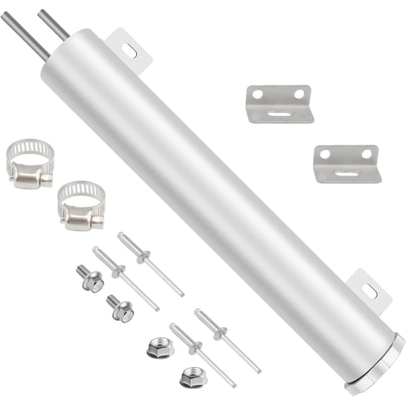 YIUIY 2 * 13 In Radiator Coolant Overflow Puke Tank Polished Stainless Steel Coolant Catch Can with Twist Cap 20 Oz Universal