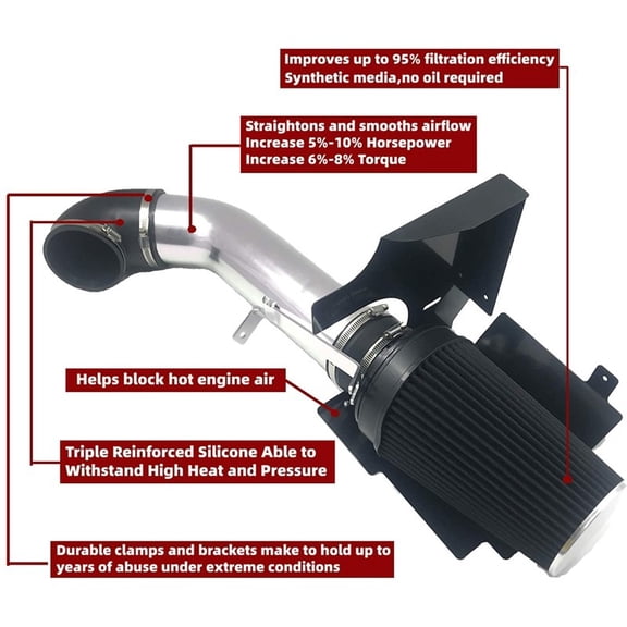 YIUIY 4''Cold Air Intake +Header For 00-06 Chevy GMC Avalanche Silverado Sierra Tahoe