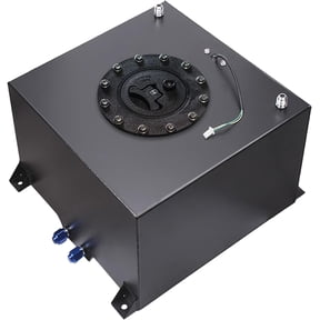 YIUIY 5 Gallon Fuel Cell Aluminum Polished with Cap Level Sender Black