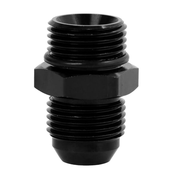 YIUIY 6AN AN6 Flare to 6AN AN6 ORB Male Fuel Rail Adapter Fitting Black 2Pcs Black