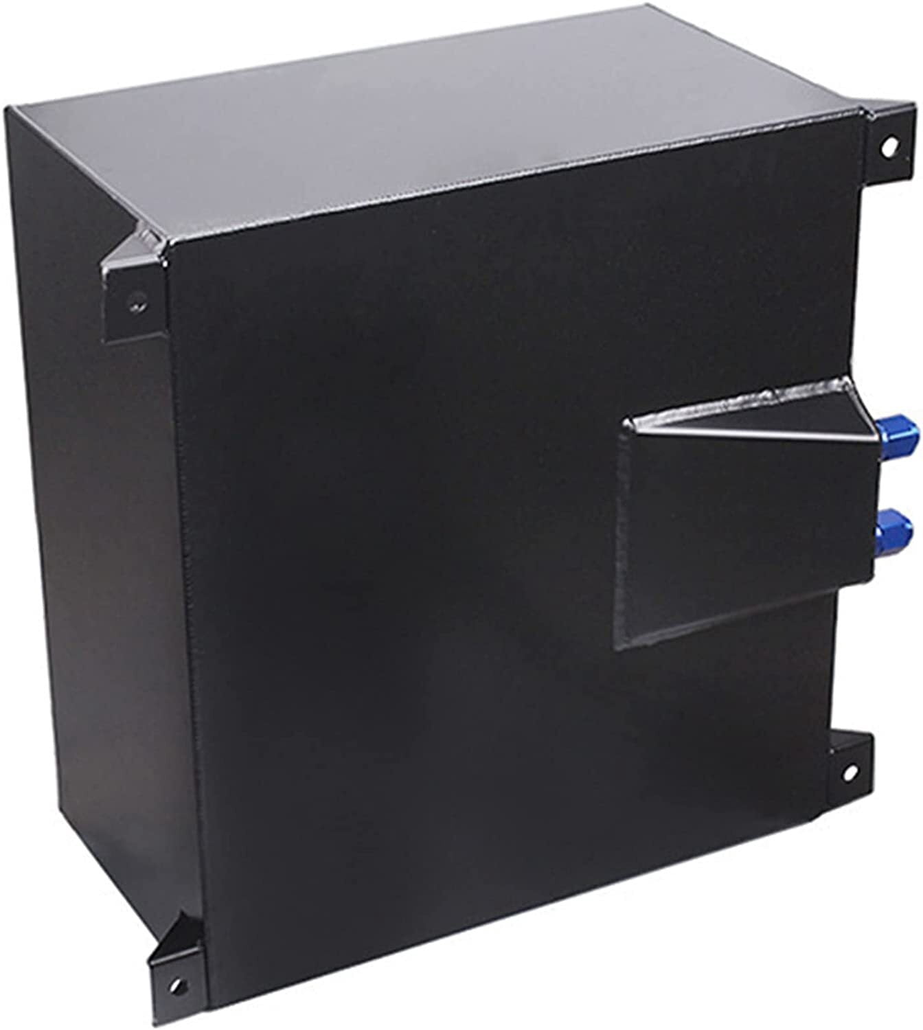 YIUIY 8 GALLON BLACK ALUMINUM FUEL CELL GAS TANK+CAP+LEVEL SENDER+STEEL FUEL LINE KIT