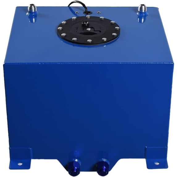 YIUIY 8 GALLON BLUE COATED ALUMINUM RACING/DRIFTING FUEL CELL GAS TANK + LEVEL SENDER