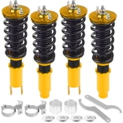 YIUIY Adjustable Coilovers Compatible with Honda Civic 1989-2000, CRX 89-91, Delsol 93-97, Acura Integra 94-01 Coil Spring Absorber Struts Suspension Lowering Kit Gold