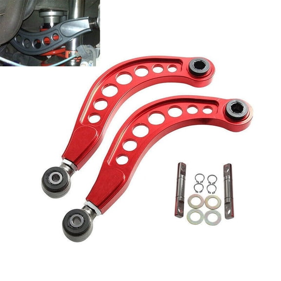 YIUIY Adjustable Rear Upper Camber Control Arms Kit for 2006-2015 Honda Civic 1.8 Red