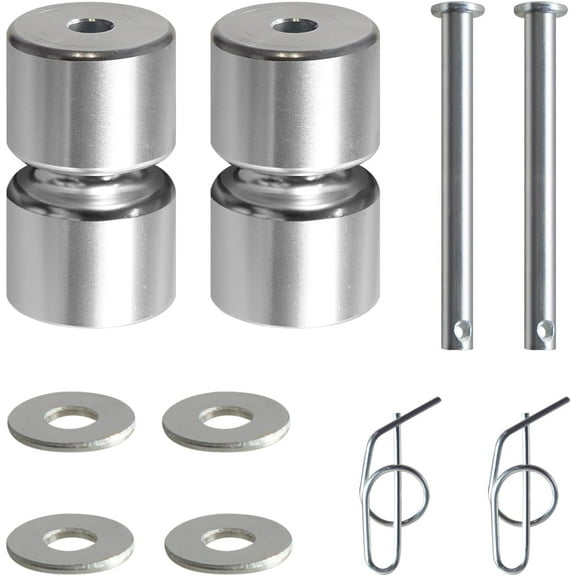 YIUIY Aluminum Rollers Pins Washers Rings Replacement for GL1 GMNR925 Compatible with Trailer Tailgate Lift Apply to Trailer Tailgate, Easy Lift Gate Lift Assist Parts-2pack