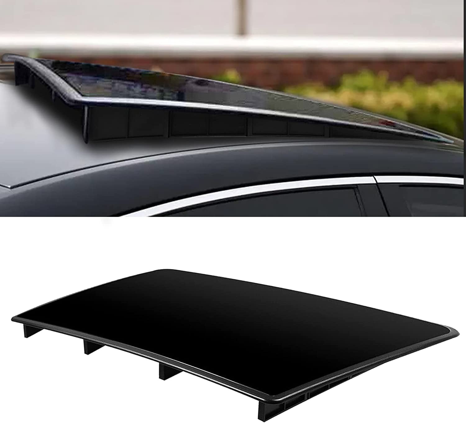 YIUIY Car Sunroof Wind Deflector, Universal Car Sunroof Cover, Vent Insulator with Insulation Waterproof Surface, Moonroof Visor, with Waterproof Double Side Tape 28.5×19.5×1.5 Inch
