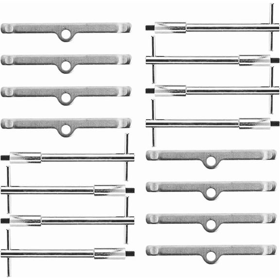 YIUIY Chrome T-Bar, 4-1/4" Tall Valve Cover Bolts, Hold Down Kit for Chevy SBC 283-350