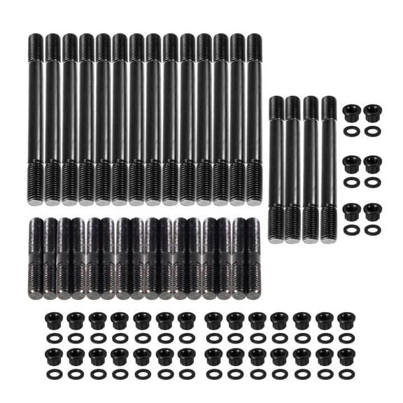 YIUIY Cylinder Head Stud Kit Compatible with Chevy Small Block SBC 265 267 283 302 305 307 327 350 383 400 Head Studs