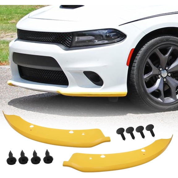 YIUIY Front Bumper Lip Splitter Protector Compatible with Charger SRT Hellcat/SRT 392/Scat Pack/RT Scat Pack/GT/RT 2015-2021, Yellow