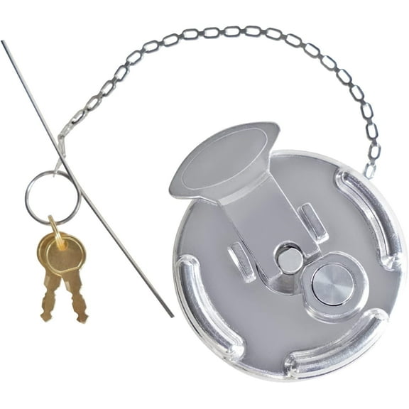 YIUIY Locking Diesel Fuel Cap 4" Compatible With Peterbilt Semi Trucks 1972-2017 Aluminum Fuel Tank Cap Lock Replacement for 379 389 579 11-04859-100 11-04859-200 572.1015 600212 Silver 1Pcs