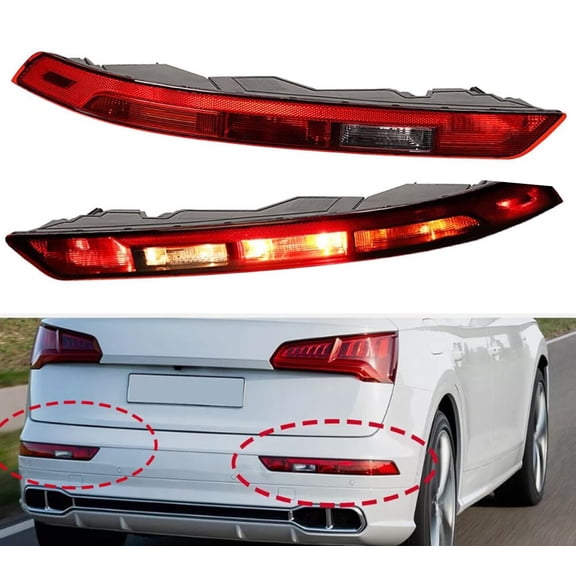 YIUIY Pair Rear Bumper Lower Tail Light Brake Lamp For 2018 - 2021 Audi Q5 80A945070A